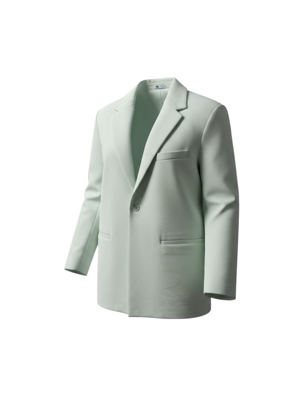 Zara Classic Womens Single-Button Blazer in Light Mint